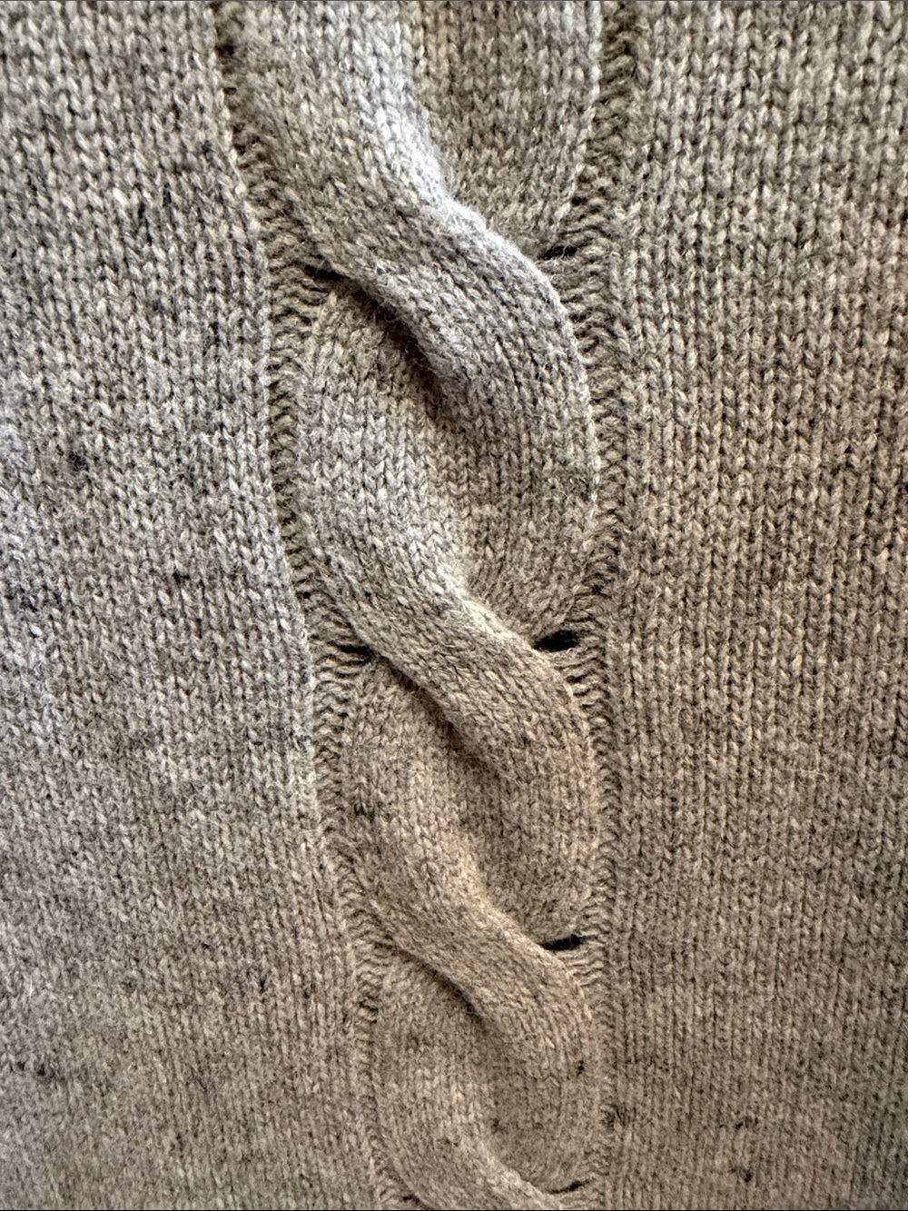 Barbour Grey Cable-Front Crewneck Sweater - Picture 5 of 5